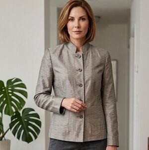 Liz Claiborne Women's Linen Blend Tan Blazer